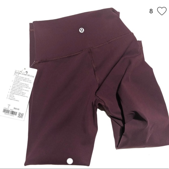 lululemon athletica Pants - Lulu lemon wonder under crop maroon